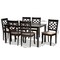 Baxton Studio Mael Sand Upholstered and Espresso Wood 7-Piece Dining Set 166-10533-10519 - alternate 7